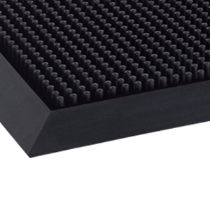 Crown-Tred Indoor/Outdoor Scraper Mat, Rubber, 43.75 x 66.75, Black
